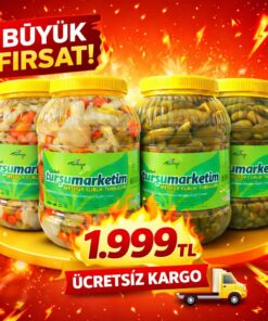 Doğal Çubuk Turşusu | Ev Yapımı Turşu Satışı Ekonomik 4' lü